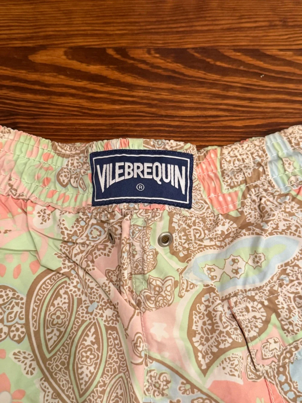 Vilbrequin Swim Shorts in Coral and Mint